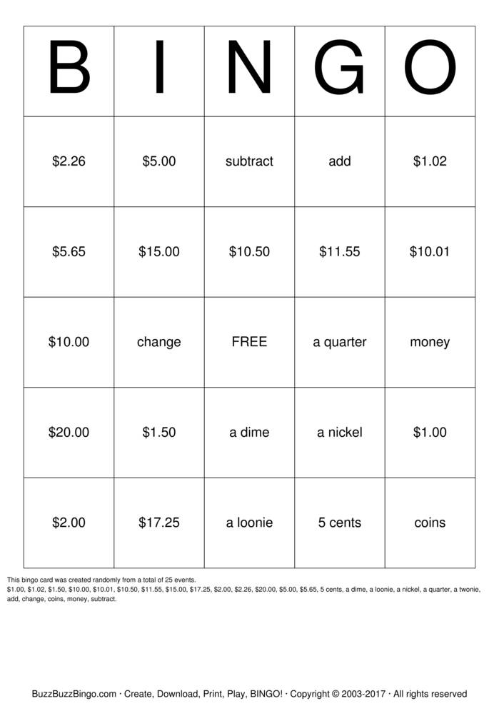 Custom Bingo Cards to Download, Print and Customize!