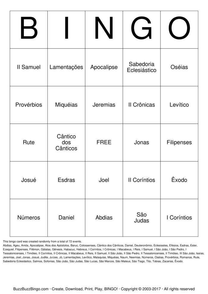Download Free Custom Bingo Cards Download Free Custom Bingo Cards