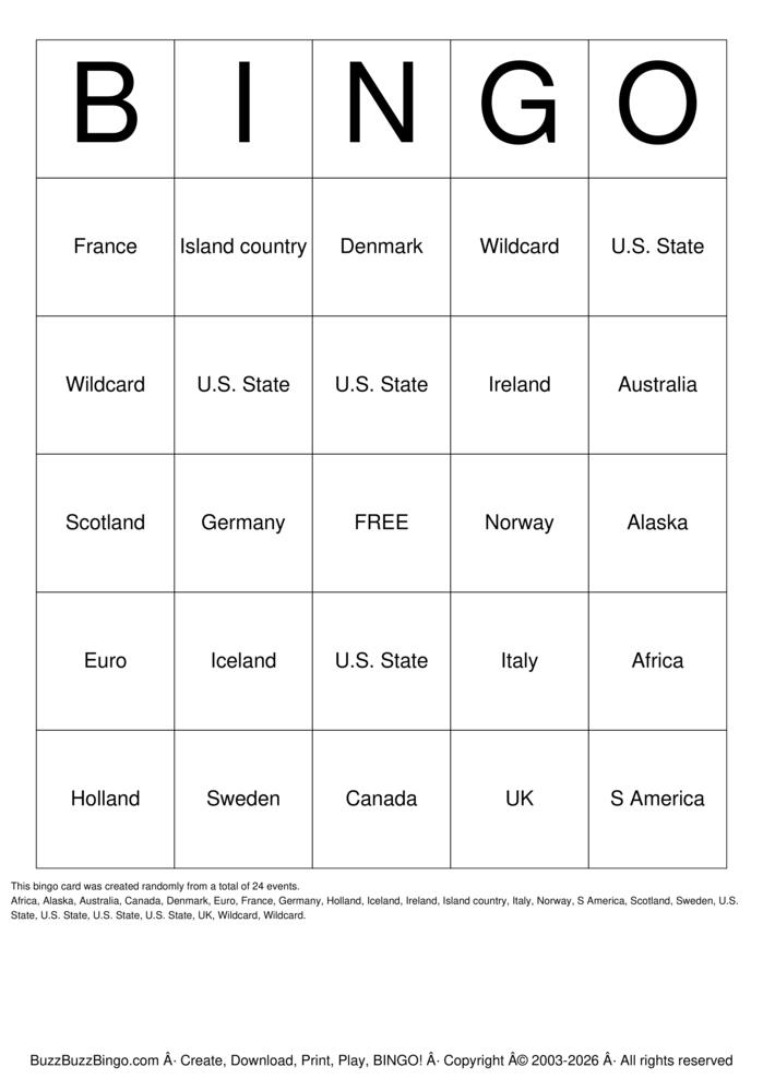 Download Free Dicks and Locations  Bingo Cards