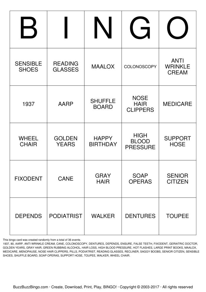 Download Free HAPPY 80TH BIRTHDAY Bingo Cards