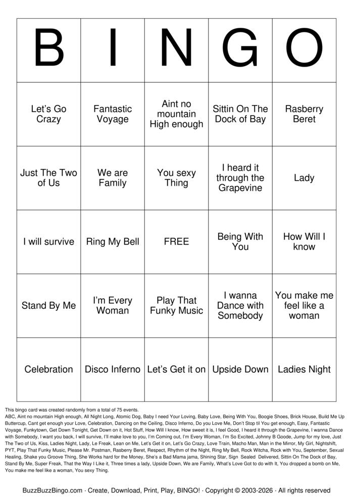Download Free Motown Bingo Bingo Cards Download Free Motown Bingo Bingo Cards