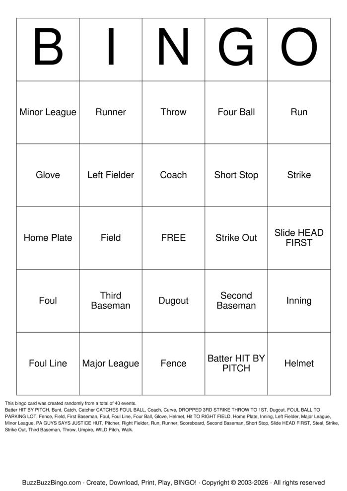 Download Free WZOQ/ZSPORTSLIVE BASEBALL BINGO Bingo Cards