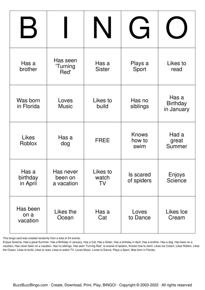 Find Someone Who.... Bingo Cards to Download, Print and Customize!
