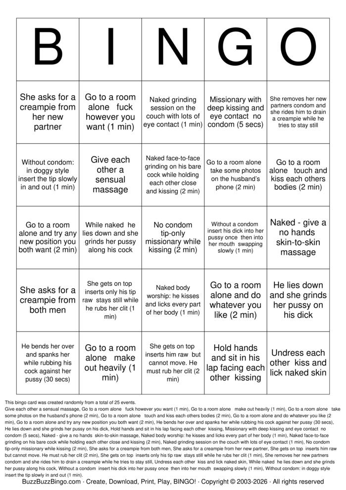 Download Free Hotwife Bingo Cards Download Free Hotwife Bingo Cards