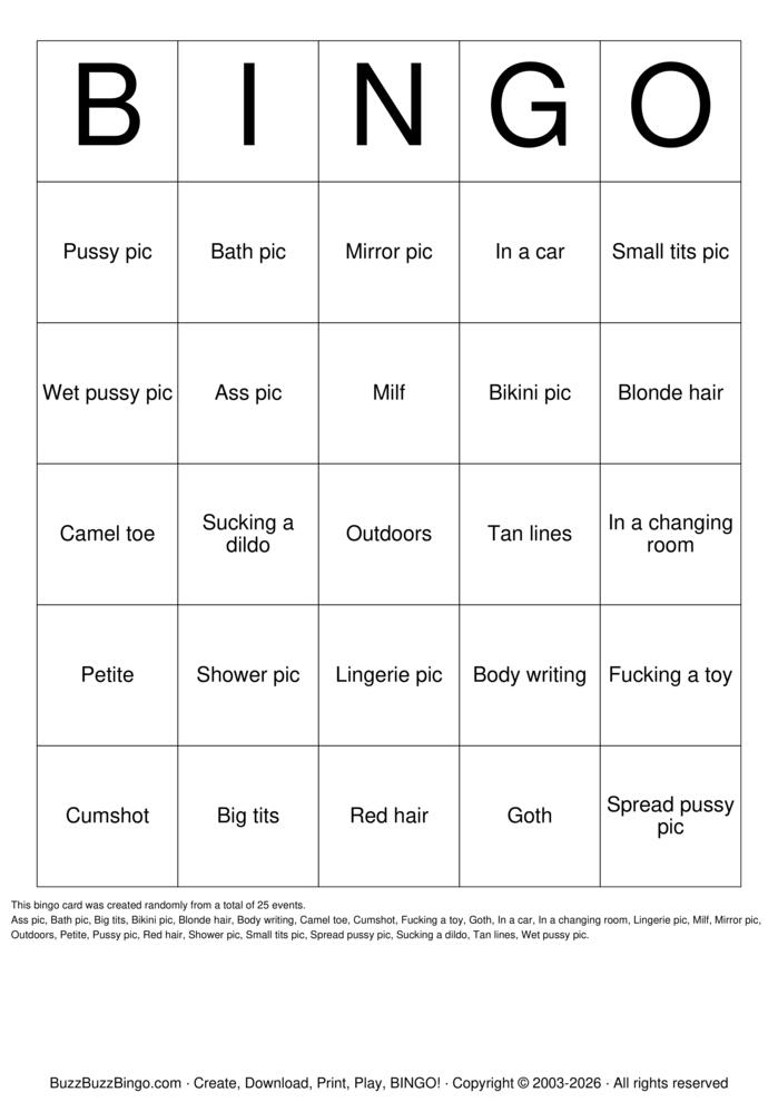Download Free Nude Bingo Cards Download Free Nude Bingo Cards