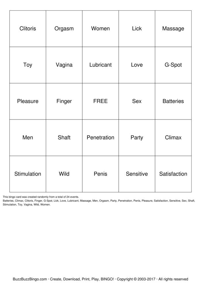 Download Free Pleasure Bingo Bingo Cards