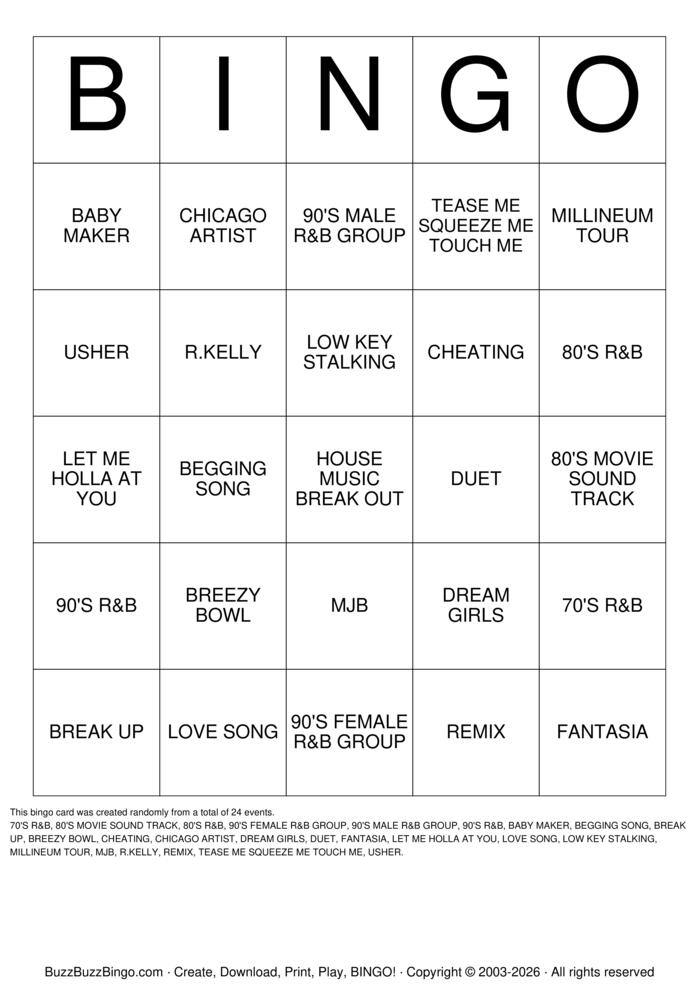 Download Free Custom Bingo Cards Download Free Custom Bingo Cards
