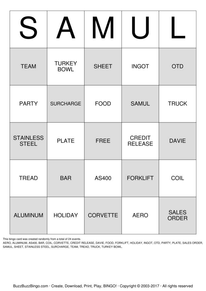 Custom Bingo Cards to Download, Print and Customize!