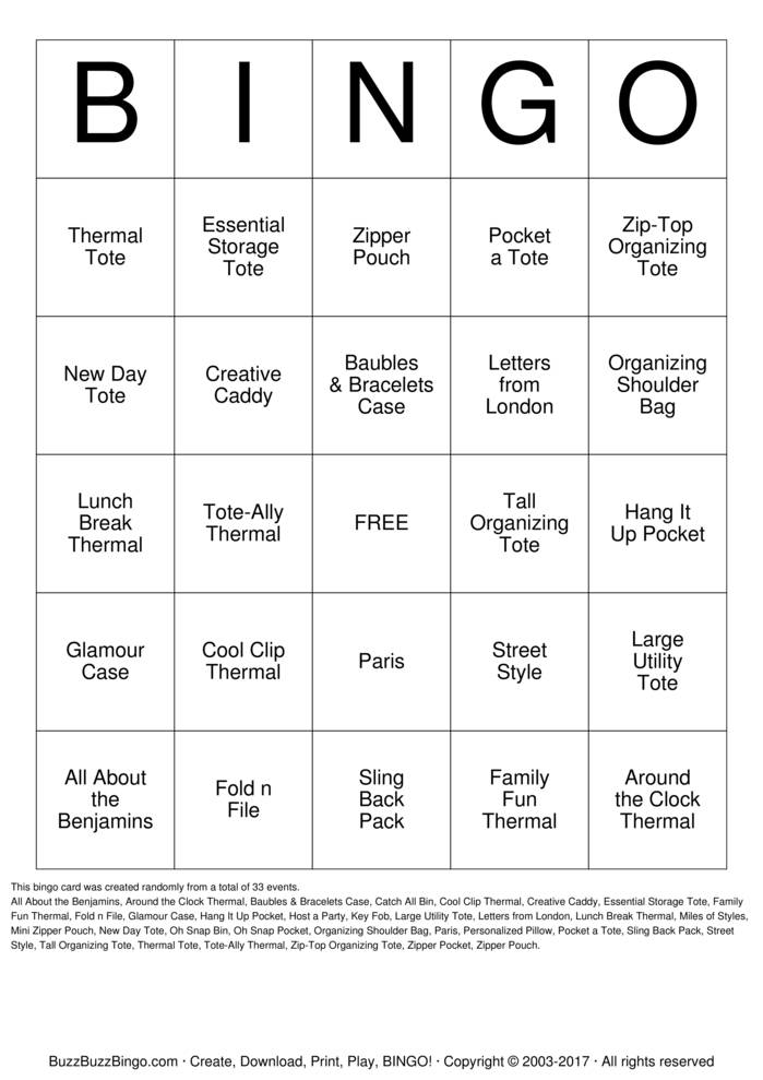 Download Free Custom Bingo Cards