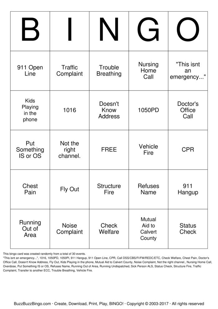 Download Free Fire Side Bingo Cards