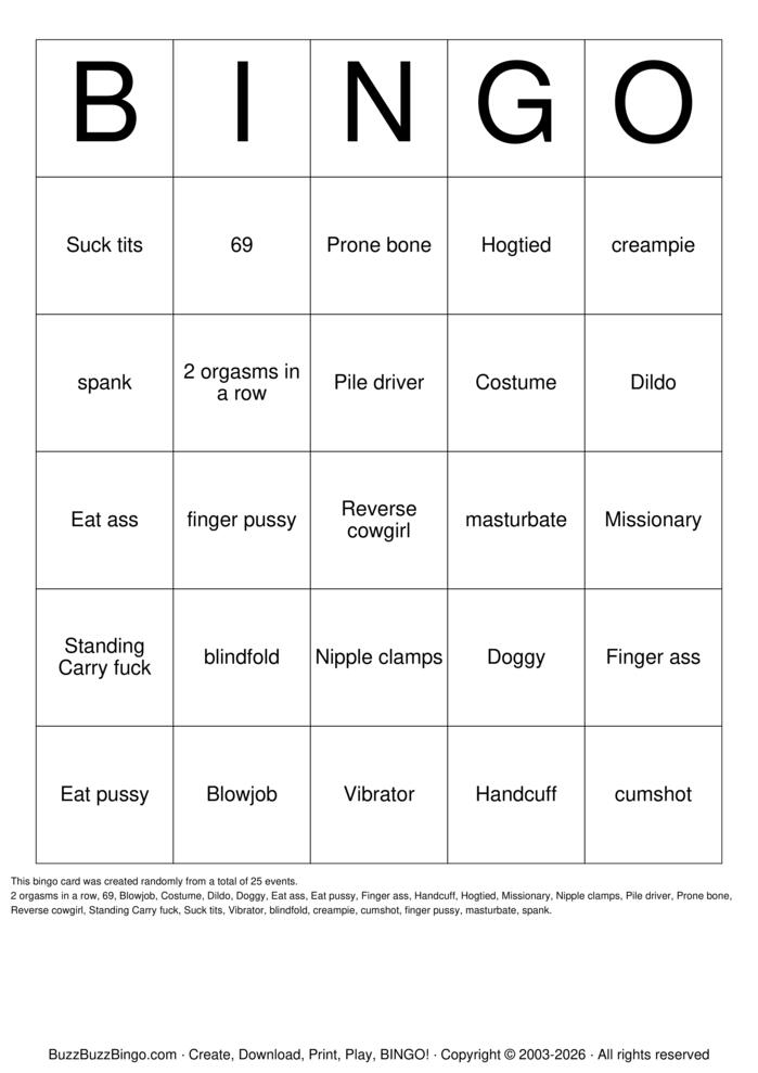 Download Free NSFW fuck Bingo Cards Download Free NSFW fuck Bingo Cards