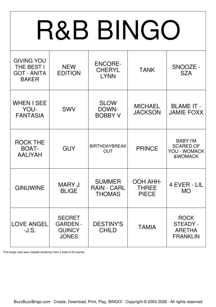 Download Free Custom Bingo Cards Download Free Custom Bingo Cards