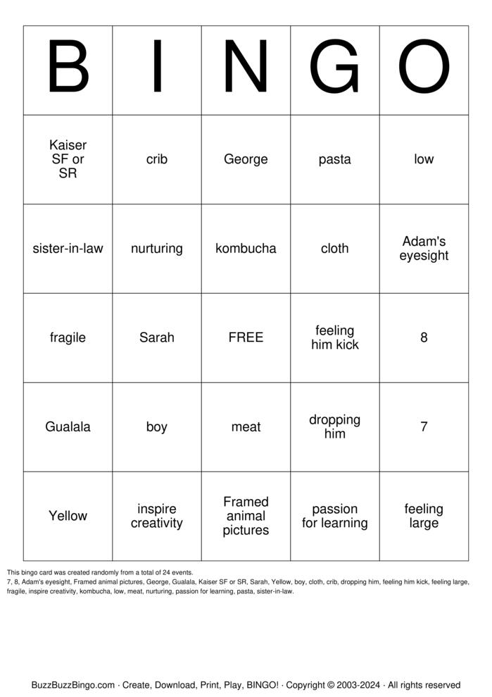 Download Free Custom Bingo Cards