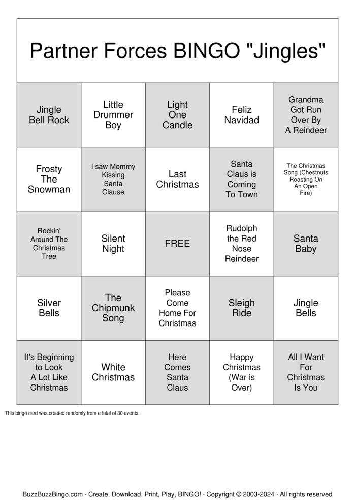 Download Free Custom Bingo Cards Download Free Custom Bingo Cards