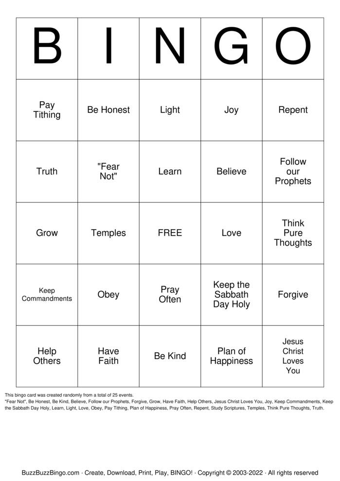 Download Free FOLLOW OUR PROPHETS BINGO Bingo Cards Download Free FOLLOW OUR PROPHETS BINGO Bingo Cards
