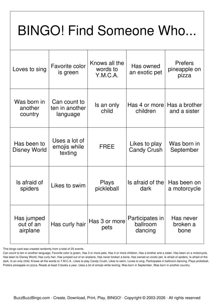 Download Free Mingle Bingo Bingo Cards Download Free Mingle Bingo Bingo Cards