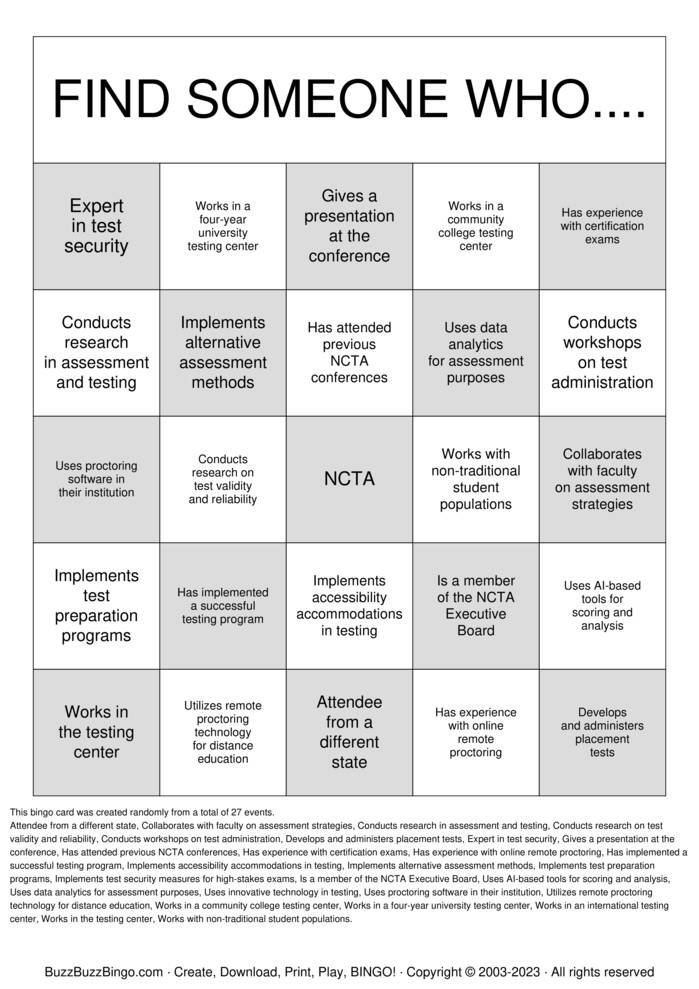 VEGAS Bingo Cards to Download, Print and Customize!