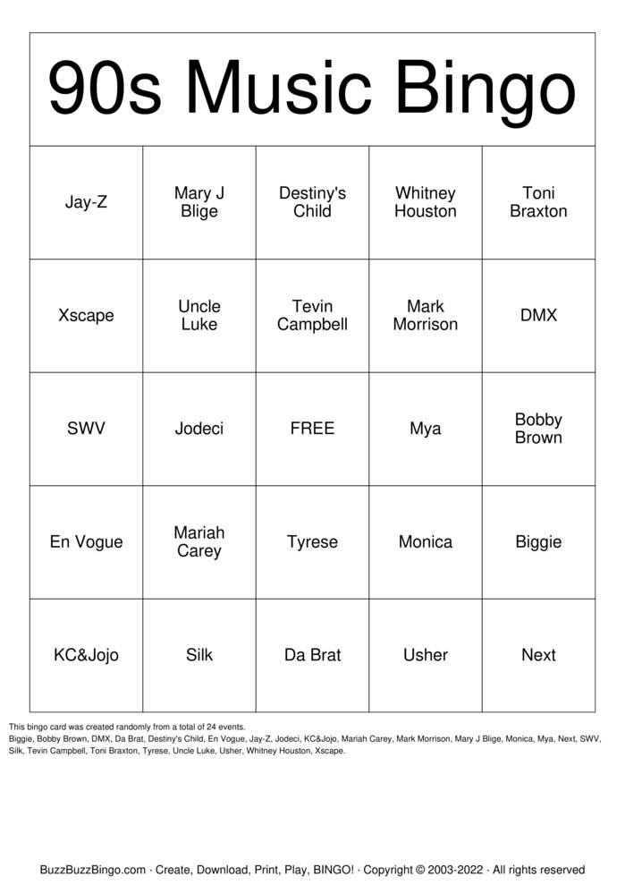 Bingo Cards to Download, Print and Customize!