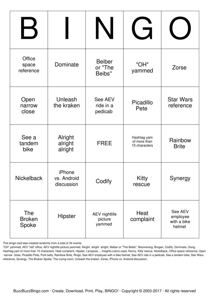 Custom Bingo Cards to Download, Print and Customize!