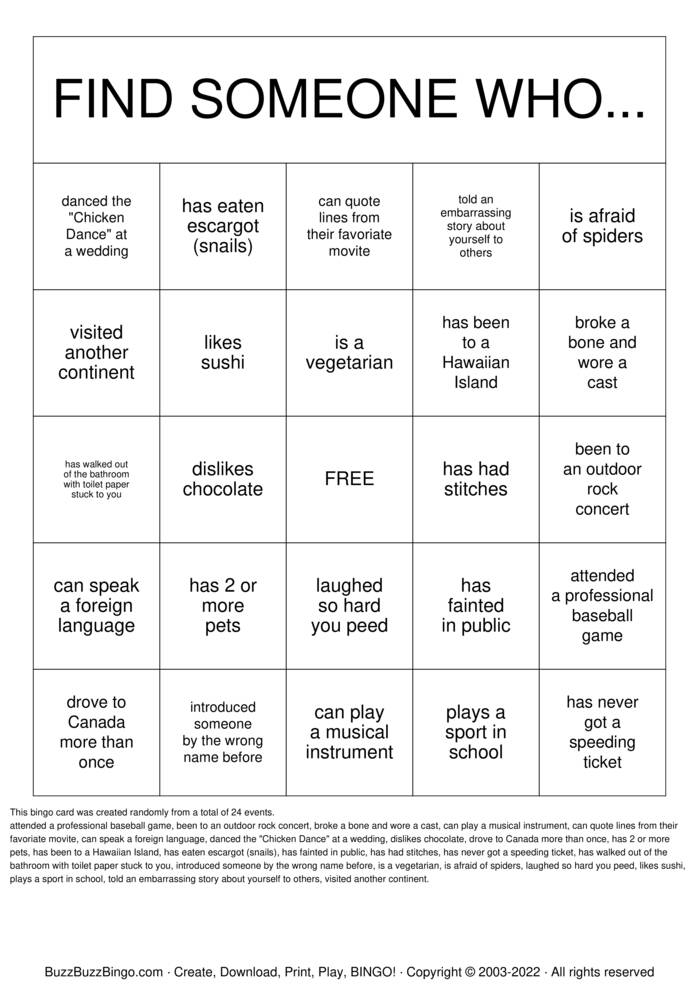 Getting to Know You! Bingo Cards to Download, Print and Customize!