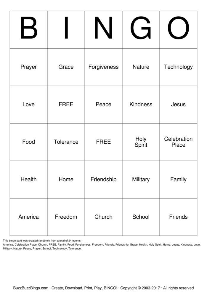 Gratitude Bingo Bingo Cards to Download, Print and Customize!