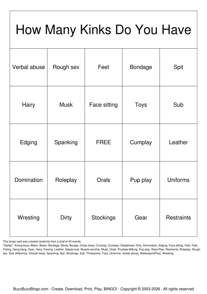 Download Free Kink Bingo Bingo Cards Download Free Kink Bingo Bingo Cards