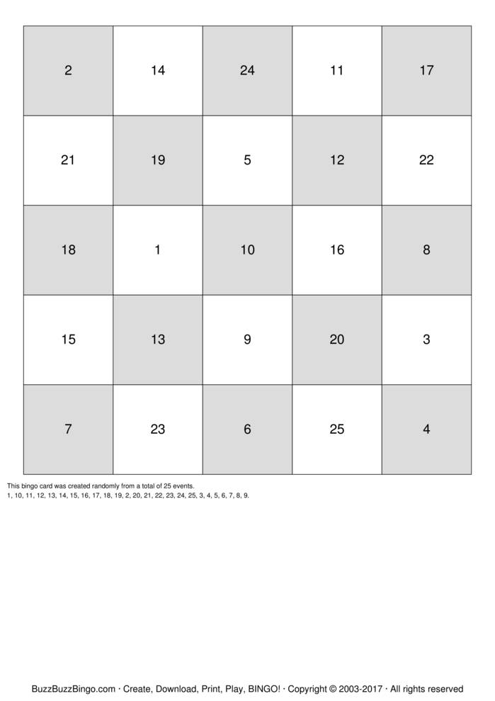 Printable Bingo Cards 1 90 Pdf Printable Templates