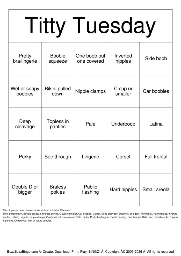 Download Free Boobs Bingo Cards Download Free Boobs Bingo Cards