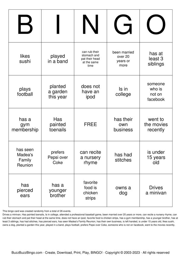Download Free Brother's Keepers Bingo Cards
