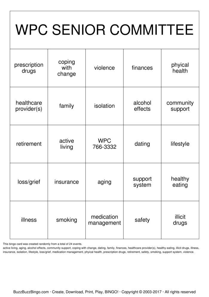 Download Free Custom Bingo Cards