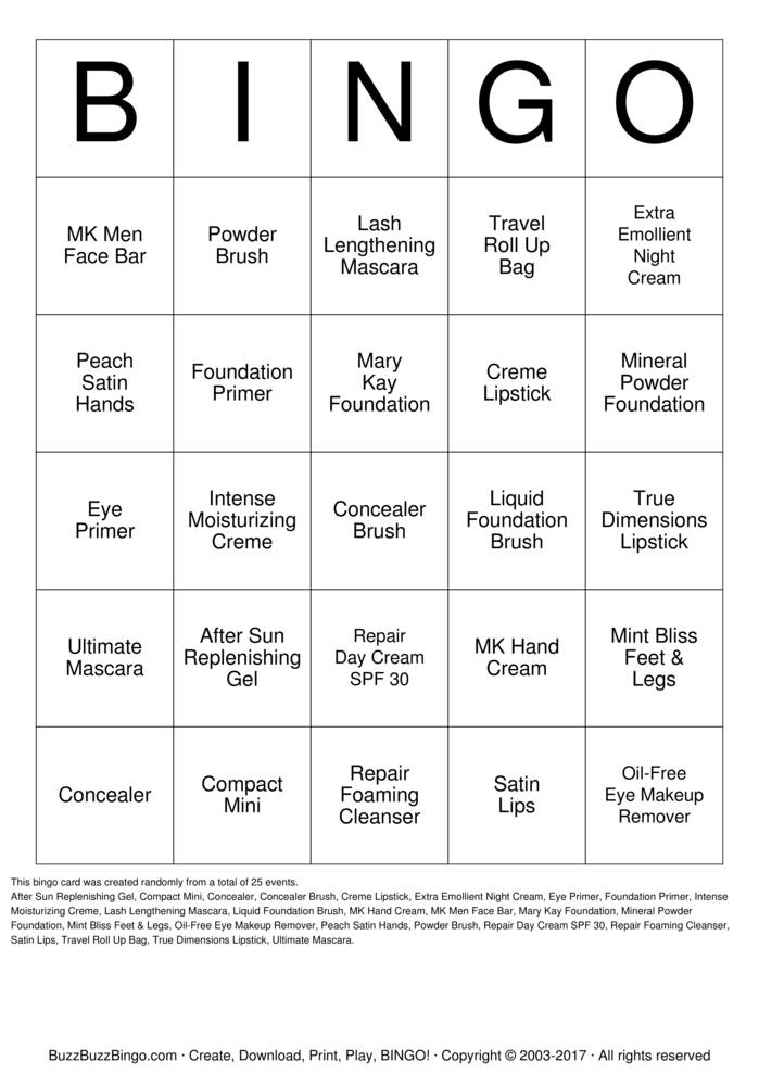 Download Free Custom Bingo Cards
