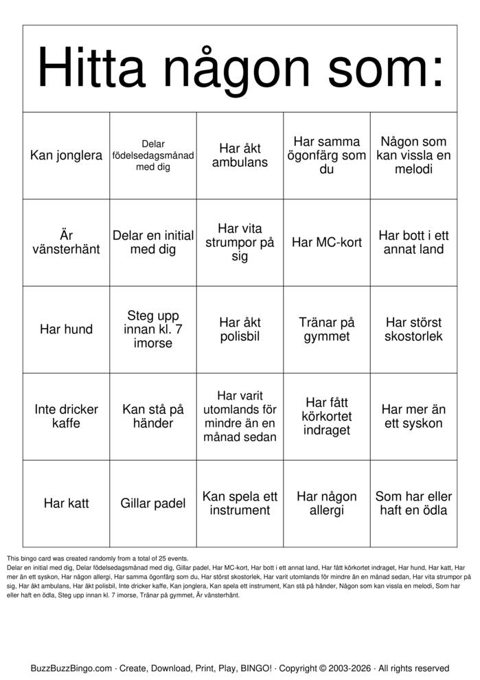 Download Free MingelBingo Bingo Cards