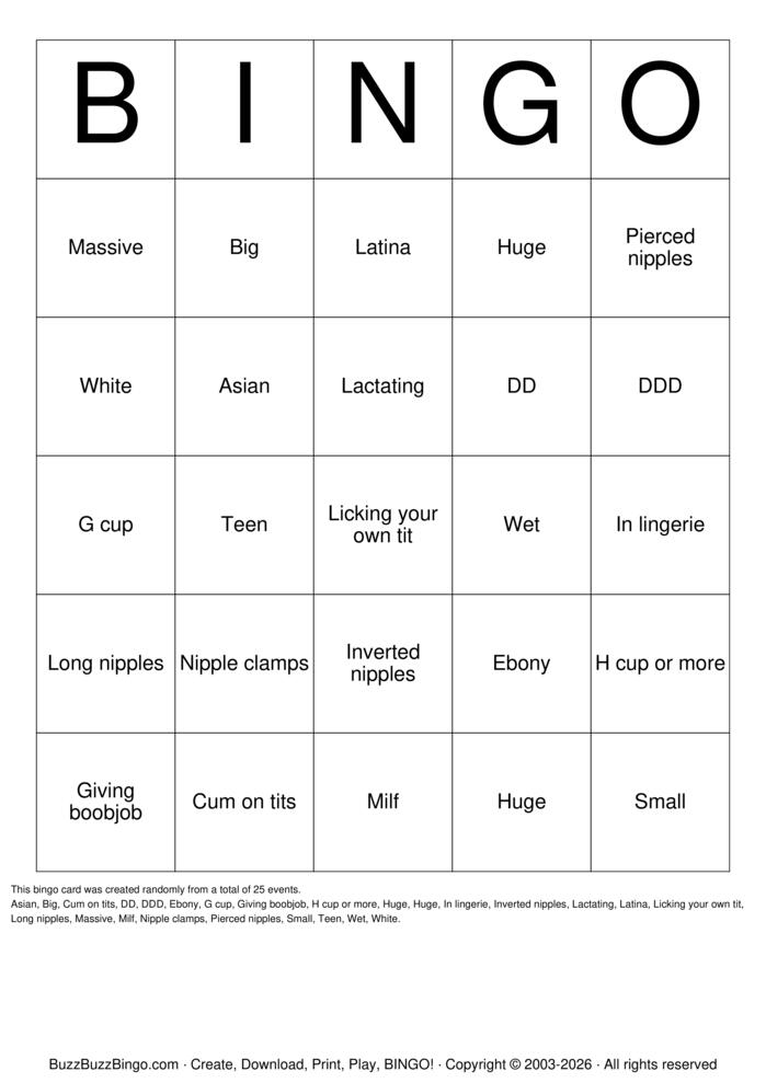 Download Free Purely Boobs Bingo Cards Download Free Purely Boobs Bingo Cards