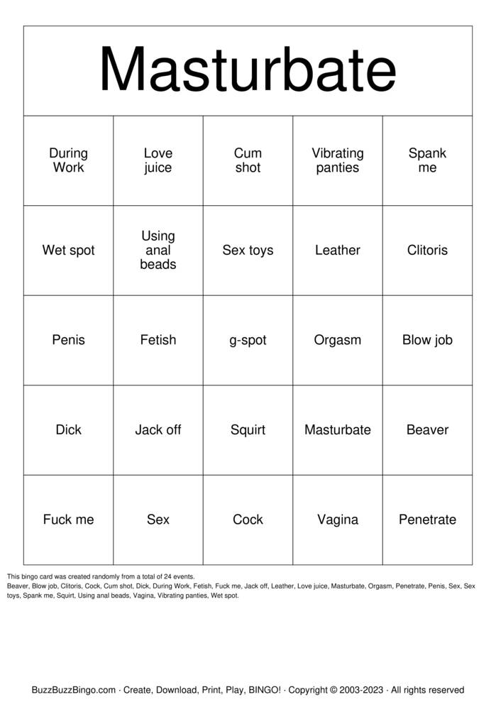Sex toy Bingo Cards to Download, Print and Customize! Sex toy Bingo Cards to Download, Print and Customize!