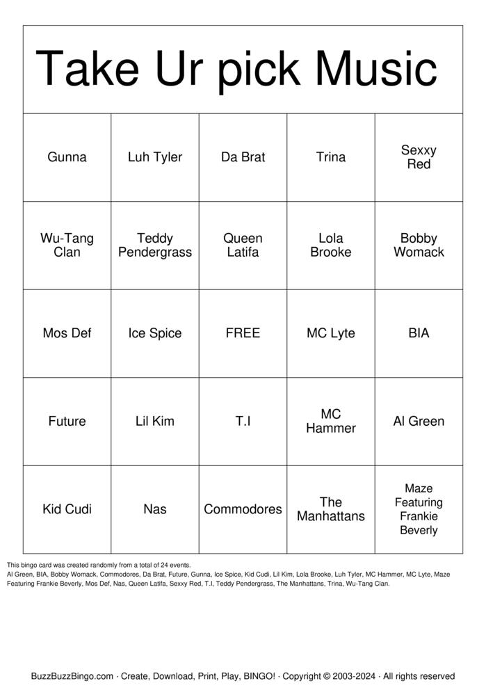 MUSIC Bingo Cards to Download, Print and Customize!💡 Descubra como ...