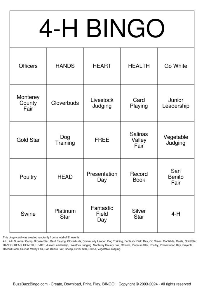 4H Bingo Bingo Cards to Download, Print and Customize! 4h-bingo-bingo-cards-to-download-print-and-customize