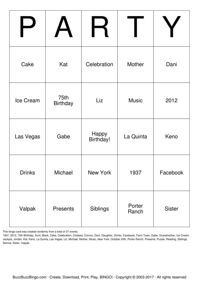 Custom Bingo Cards to Download, Print and Customize!