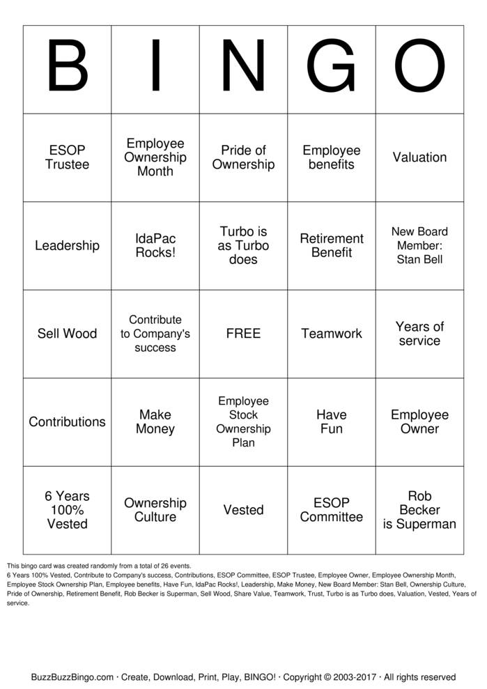 Download Free Custom Bingo Cards Download Free Custom Bingo Cards