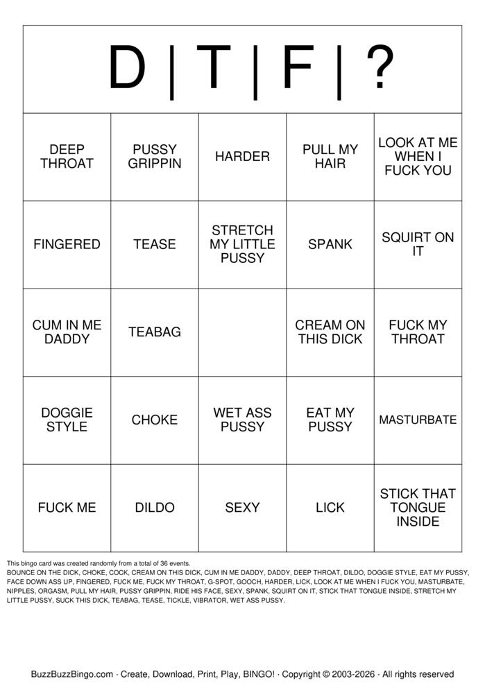 Download Free DIRTY BINGO Bingo Cards Download Free DIRTY BINGO Bingo Cards