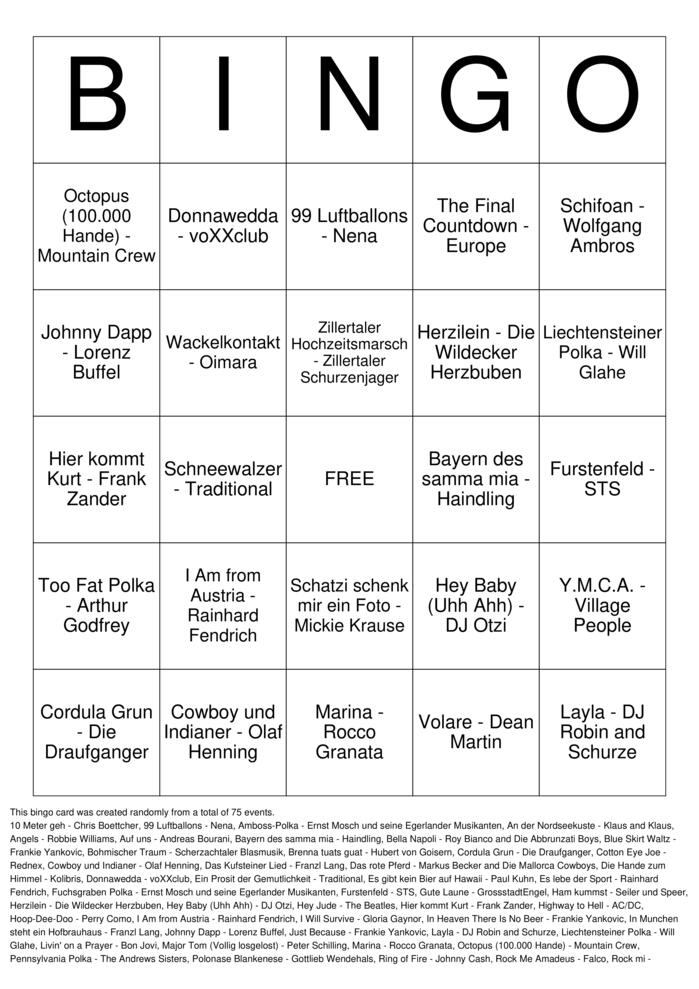 Download Free Oktoberfest Polka Bingo Cards