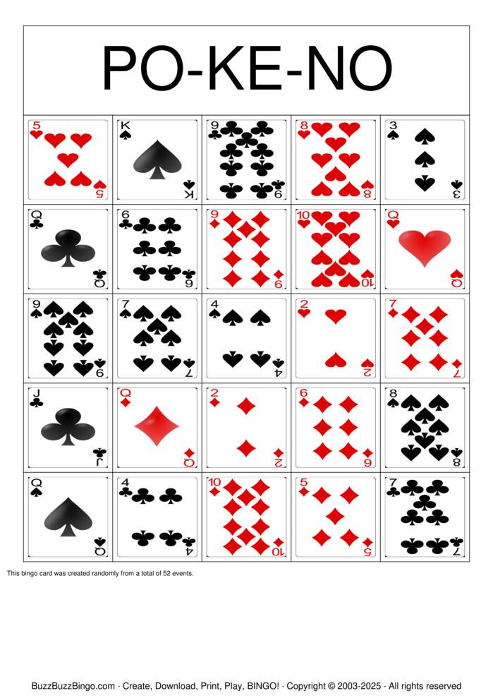 Download Free Pokeno Bingo Cards Download Free Pokeno Bingo Cards