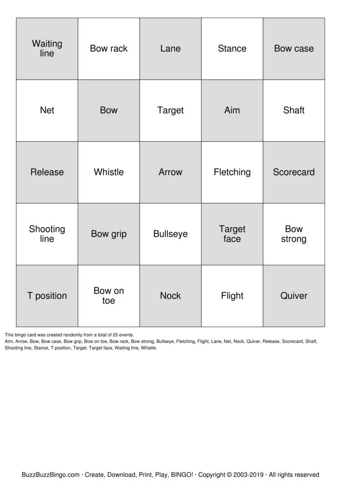 Target Bingo Cards to Download, Print and Customize!