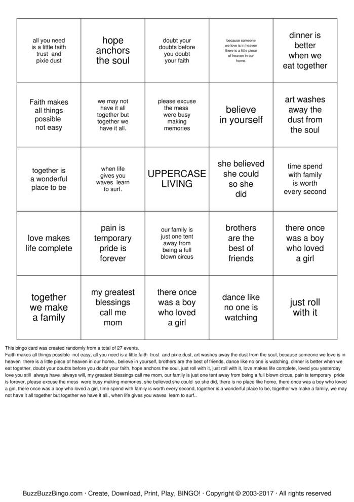 Download Free VINYL Bingo Cards