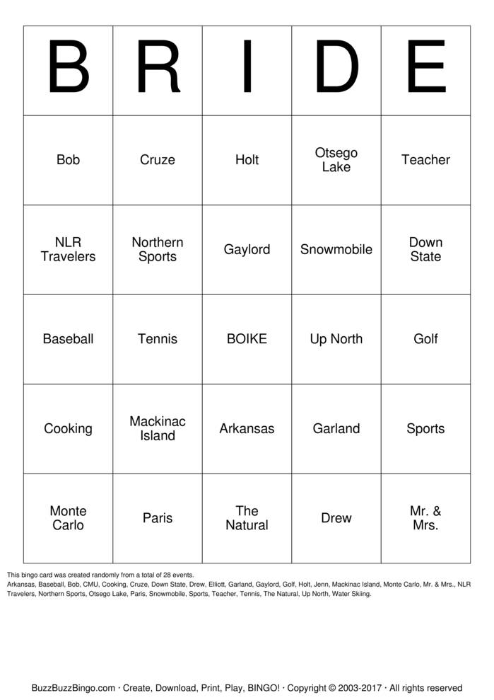 Custom Bingo Cards to Download, Print and Customize!