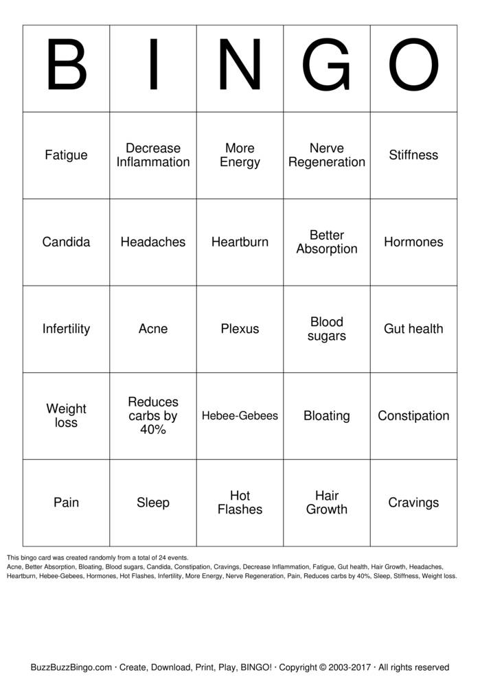 Download Free Custom Bingo Cards