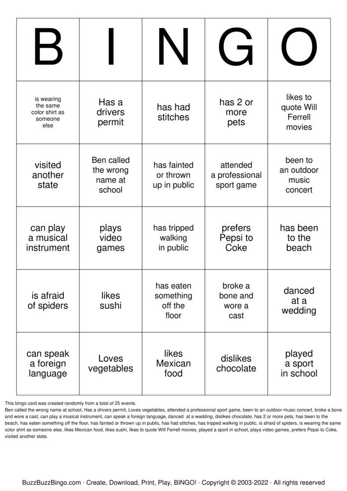 Download Free Find Someone Who... Bingo Cards
