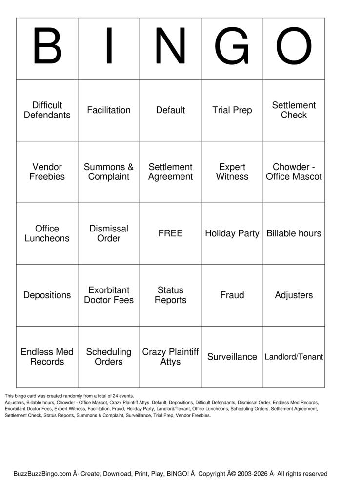 Download Free Law firm bingo Bingo Cards Download Free Law firm bingo Bingo Cards
