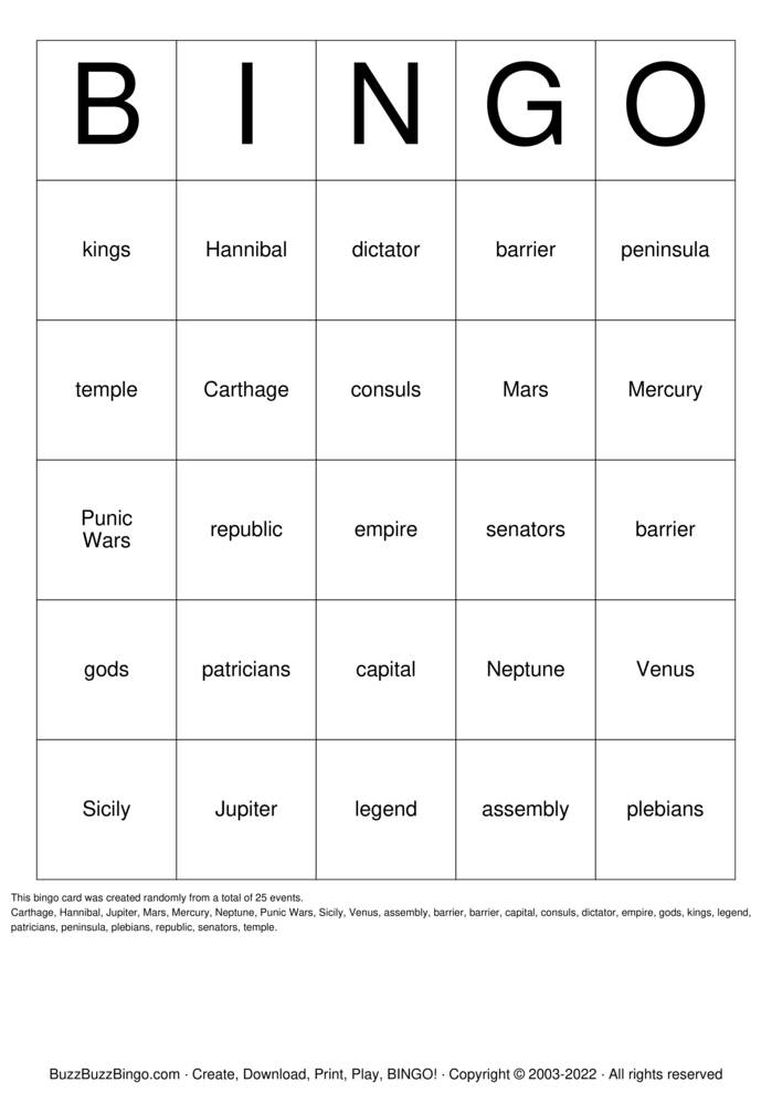 Vocabulary Bingo Cards to Download, Print and Customize!