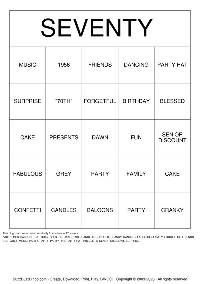 Download Free BIRTHDAY Bingo Cards