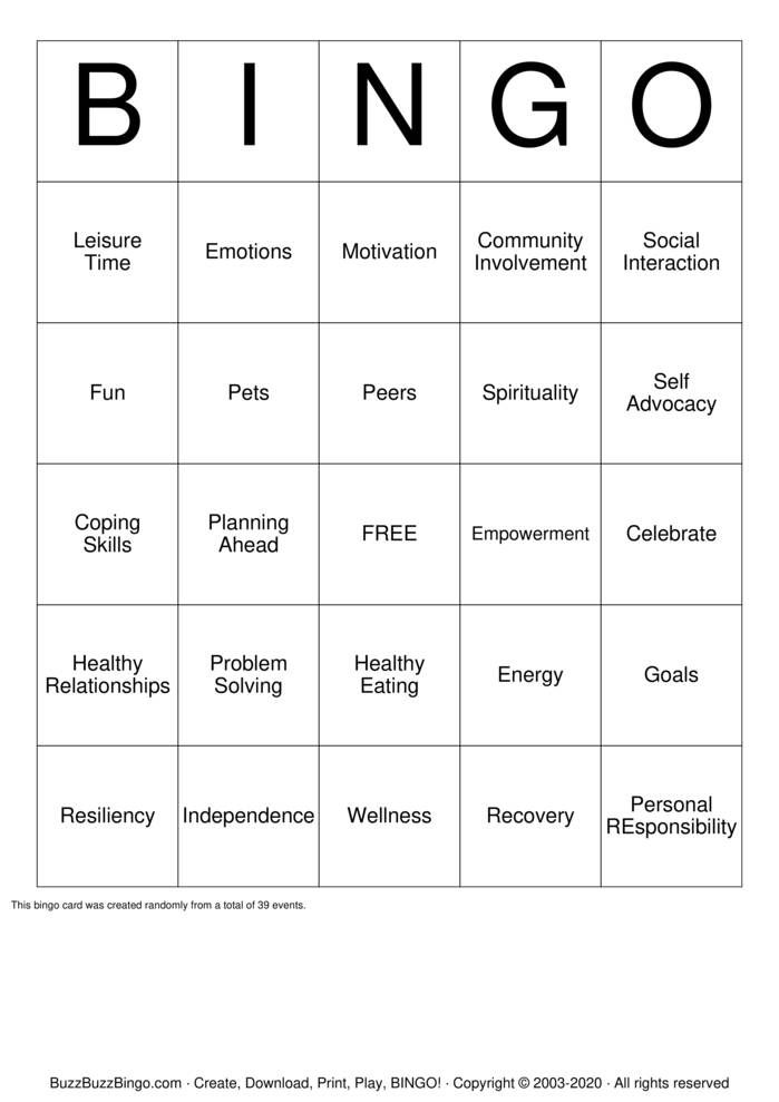 Download Free Custom Bingo Cards
